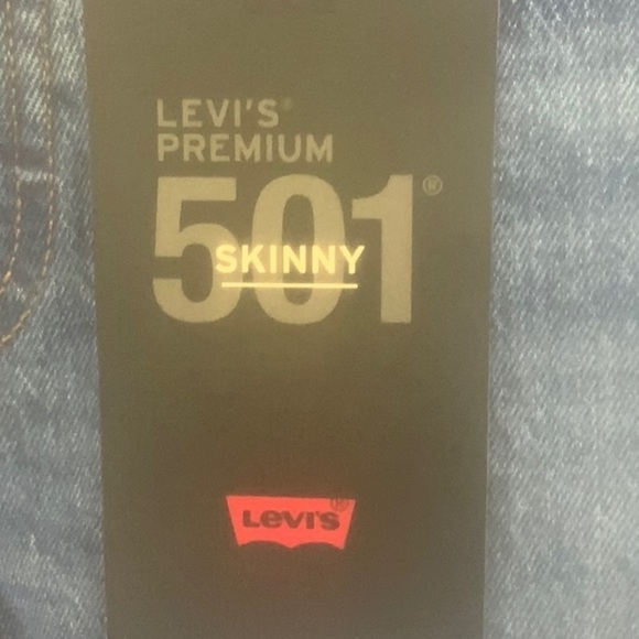 LEVI’S 501 Skinny Jeans, Jive Ship Wash, 33, NWT - Picture 1 of 9